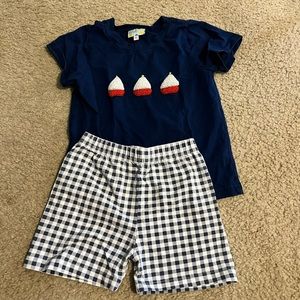 Sailboat smocked set